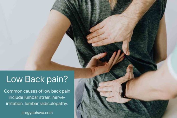 Precautions for Low Back Pain